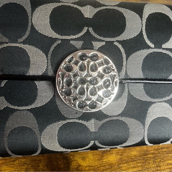 Coach Alexandra Signature Slim Envelope Wallet 7.5 X4 Zip Pockets Leather Trim - Picture 6 of 11